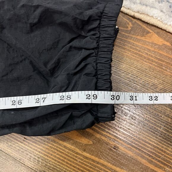 Vtg 90s Nike Men's Black Track Pants Swoosh Ankle Zip Size Med White Tag - Picture 5 of 6